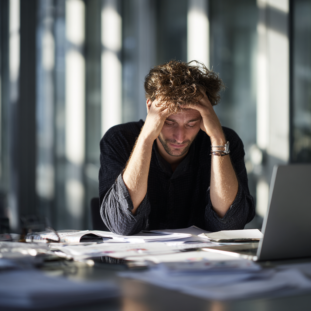 Une personne démotivée au travail